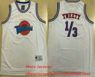 Youth The Movie Space Jam #1 3 Tweety White Soul Swingman Basketball Jersey