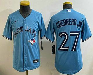 Youth Toronto Blue Jays #27 Vladimir Guerrero Jr Light Blue Cool Base Jersey