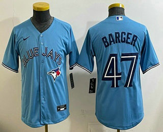 Youth Toronto Blue Jays #47 Addison Barger Light Blue Cool Base Jersey