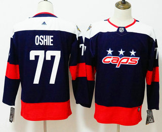 Youth Washington Capitals #77 T.J. Oshie Navy Blue 2018 Stadium Series Stitched NHL Hockey Jersey