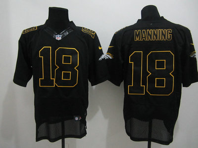 Nike Denver Broncos 18 Peyton Manning Black Field Shadow 2012 Nike NFL Elite Jersey
