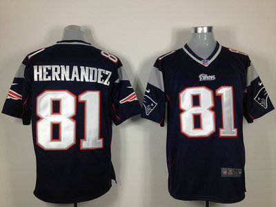 New England Patriots 81 Aaron Hernandez Blue 2012 Nike NFL Elite Jerseys 
